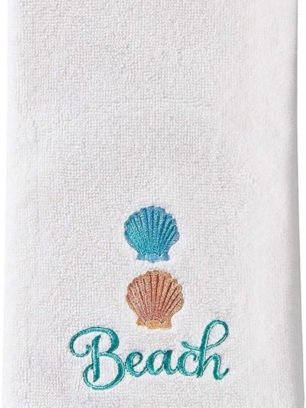 SKL Home Beach Hand Towel Off White Cotton Embroidered